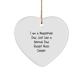 Magistrate Dad Gifts, Funny Heart Ornament for Men, 'I Am A Magistrate Dad' Quote, Christmas Unique Gifts from Family, Gifts for Magistrates - Image 1